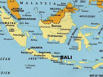 bali carte indonesie
